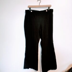 Michael Kors black dress pants with gold button detail at the waistband size XL,